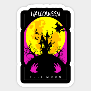 Halloween Full Moon Sticker